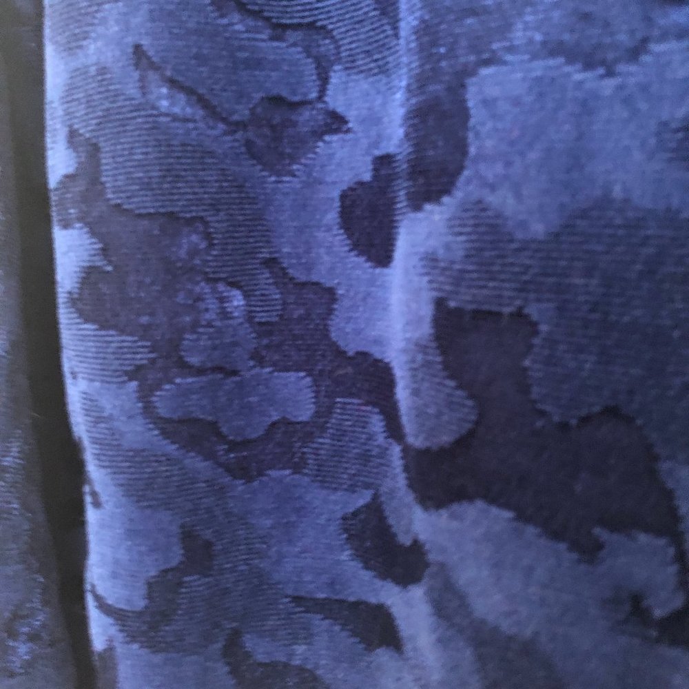 Freshman 1996 Velour Camo Long Sleeve Sweater in Royal Blue | Size Small - Picture 7 of 12